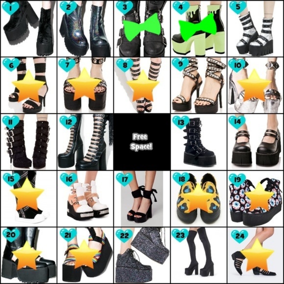 Shoes - ISOBingo YRU Jeffrey Campbell Demonia Current Mood